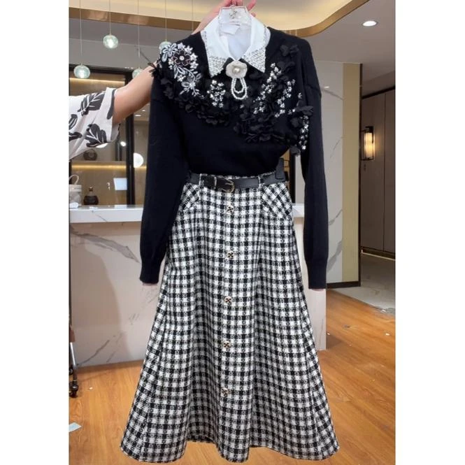 芙娜妮新款休闲洋气衣服女一整套穿搭气质显瘦女装套装F2432069