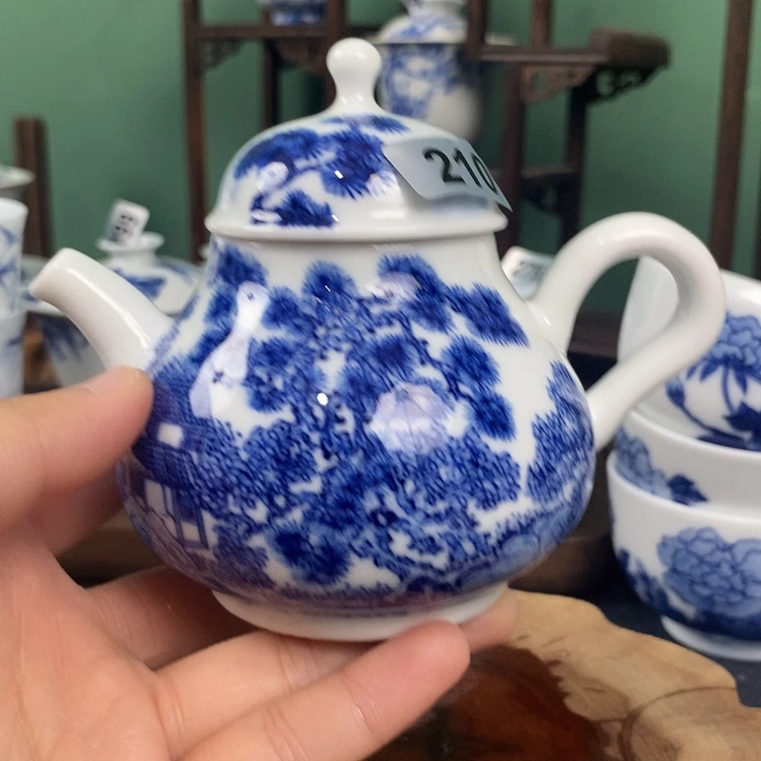 摆件景德镇手绘青花茶器210