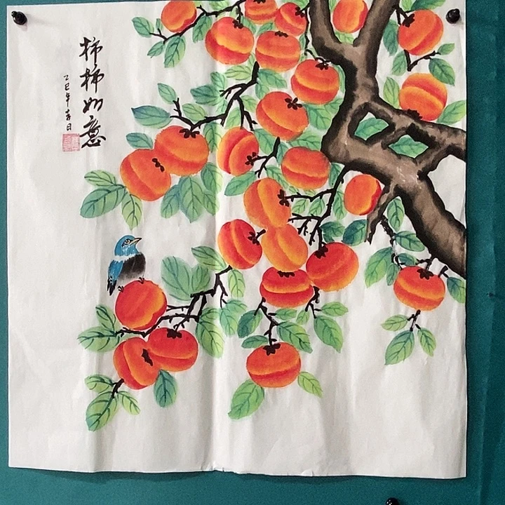 国画四尺斗方花鸟作品