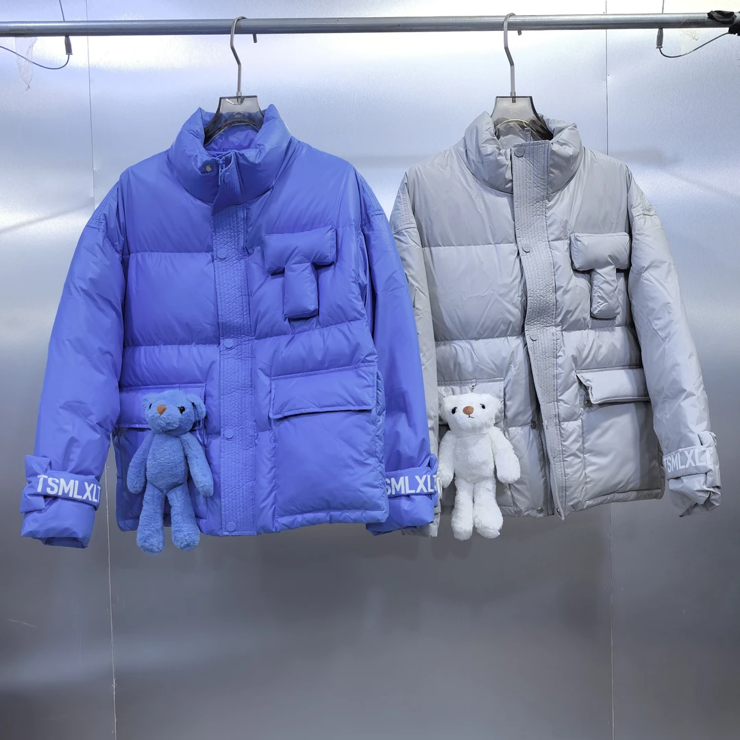 K04-103001-TSM秋冬款潮流温变可拆卸小熊保暖加厚羽绒服