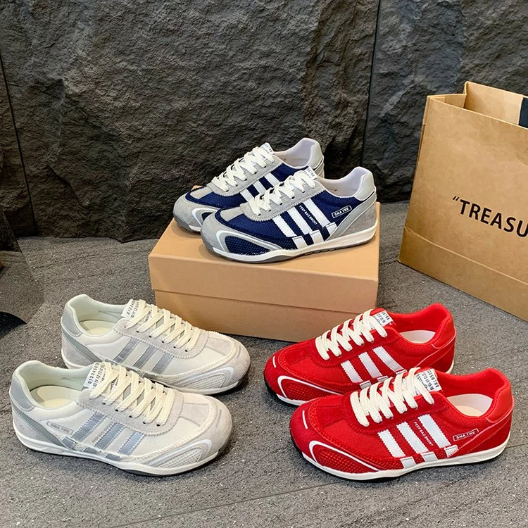 爆款网面德训鞋女2025年秋新款百搭平底休闲板鞋学生运动透气女鞋