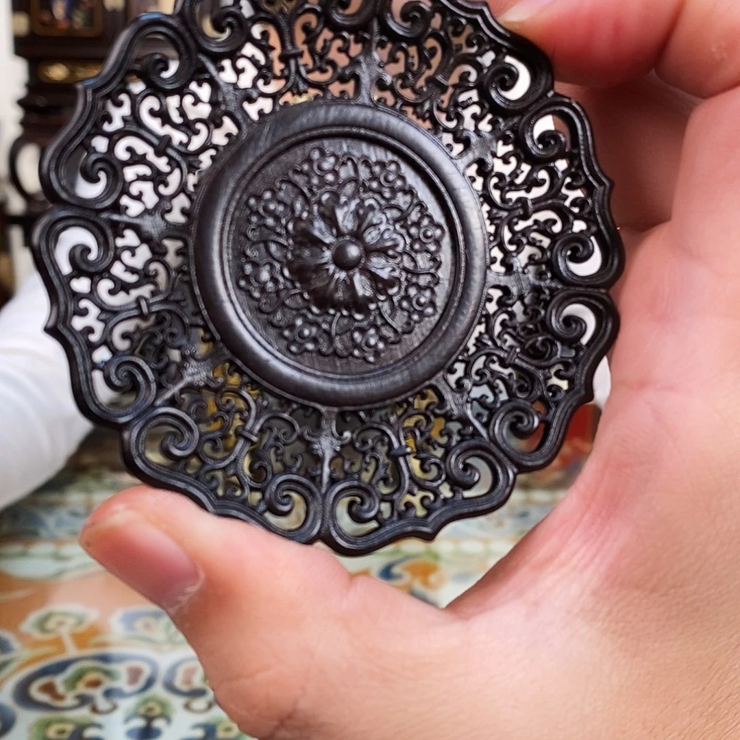 黑酸枝木类成套家具紫光檀杯垫