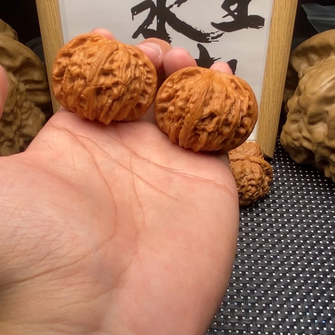 文玩核桃把件43磨盘