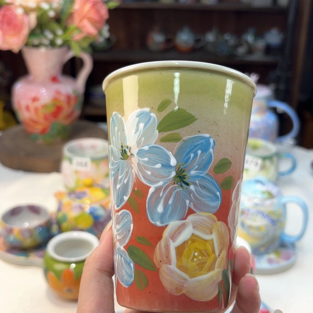 景德镇手绘高温釉下彩陶瓷茶具
