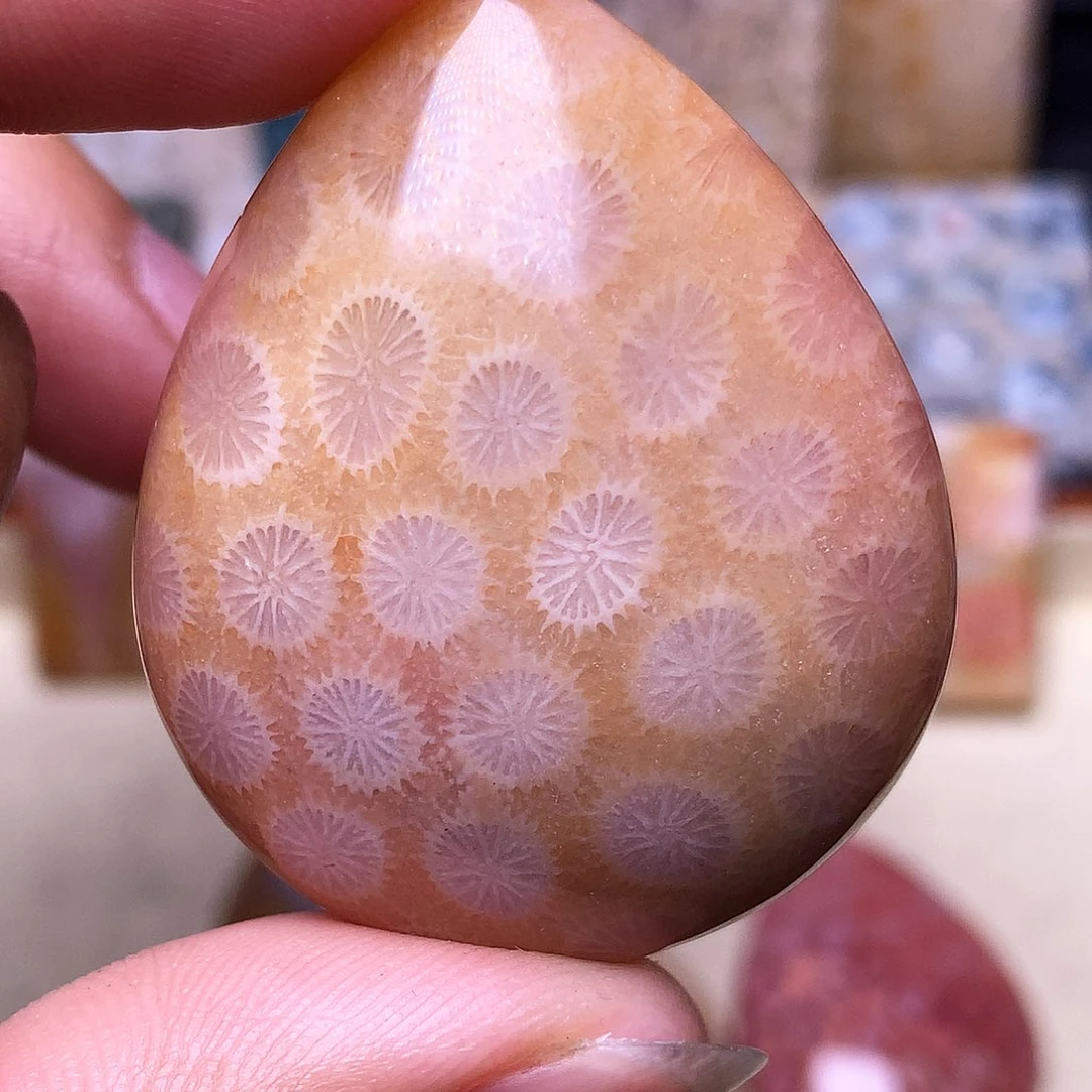 长石玉珠宝半成品合金小**ฅ