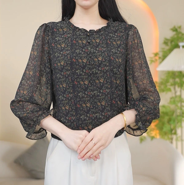 2025春夏新款显瘦气质休闲女上衣小衫#0979