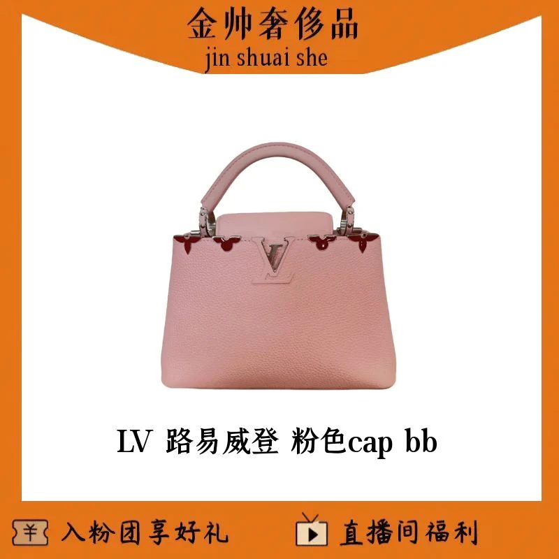 99新 LouisVuitton/路易威登 粉色/cap bb/单肩包/B6160