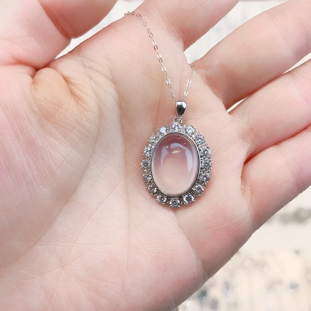 痴****芙蓉石吊坠(赠链)银S925镶嵌