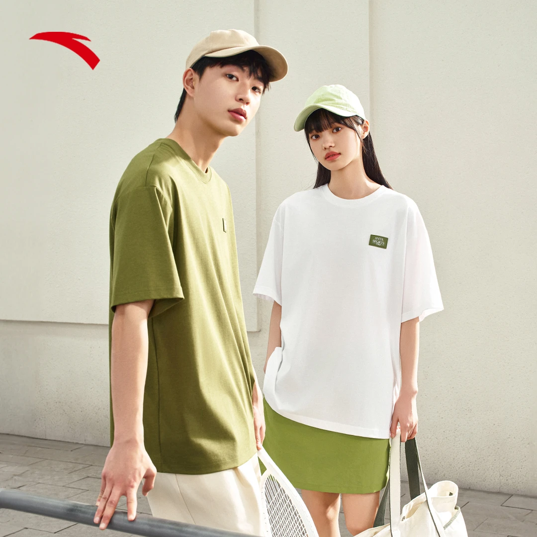 【大头专属】D71安踏冰丝休闲短袖男宽松简约百搭运动T恤152528127