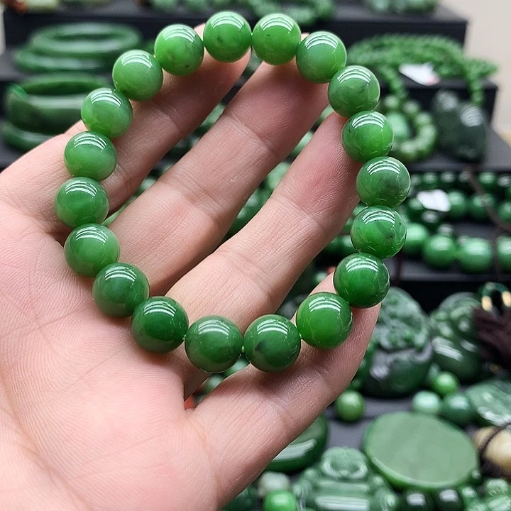 手链未镶嵌和田玉（碧玉）