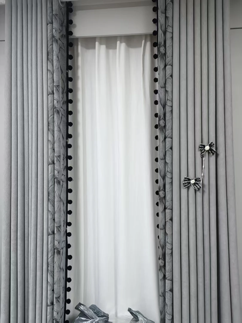 孤品法式复古暗花提花遮光客厅卧室风定制窗帘