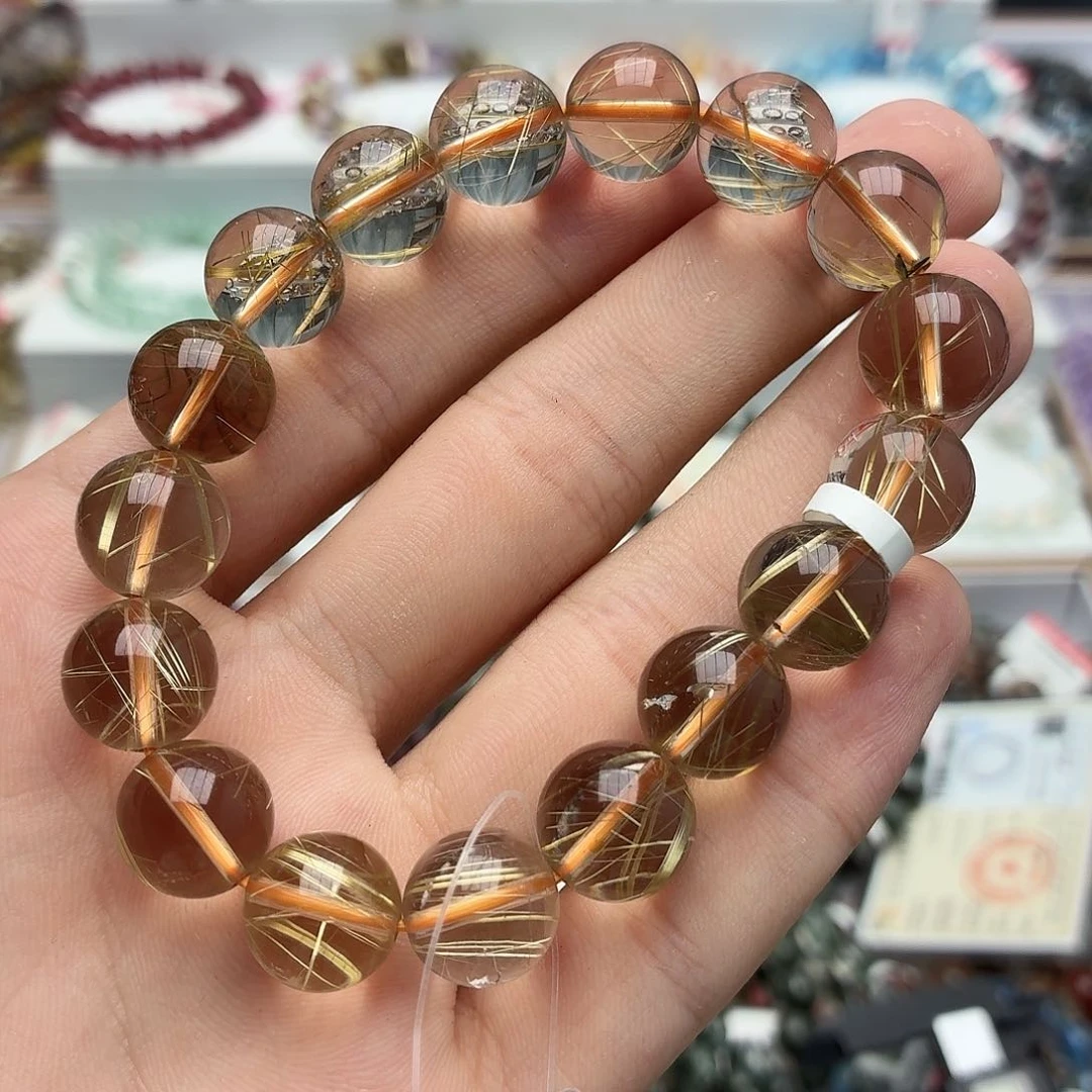 水晶手链未镶嵌F071发金单圈12.3m