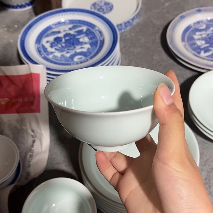 碗隐青五寸饭碗微瑕
