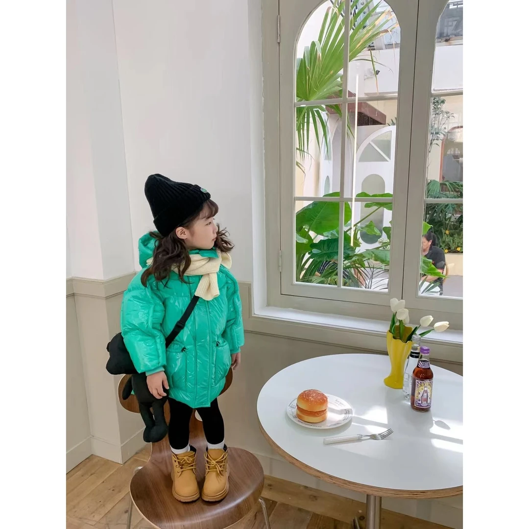 HHkids儿童三防羽绒服2023冬季新款白鸭绒保暖连帽外套上衣FWT530