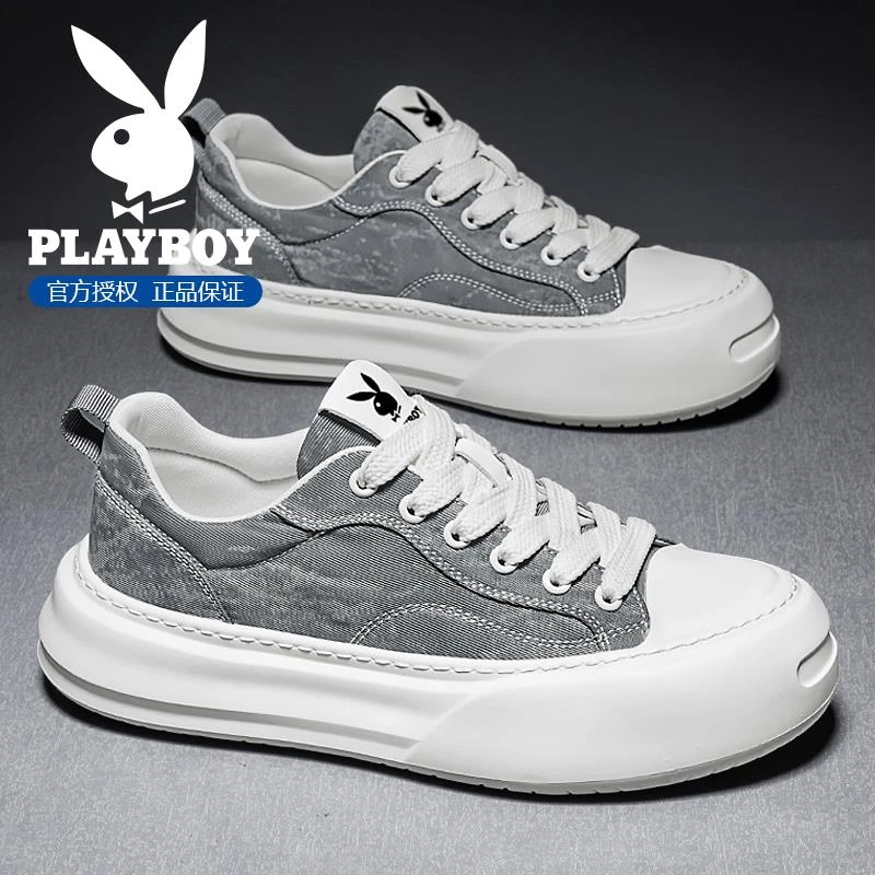 花花公子鞋子男鞋冬季防滑韩版潮流运动休闲鞋青少年厚底帆布板鞋