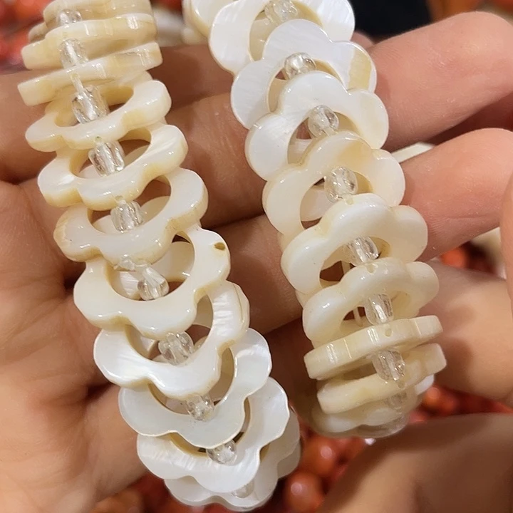 玛瑙/玉髓合金珠宝半成品2个镂空花手排