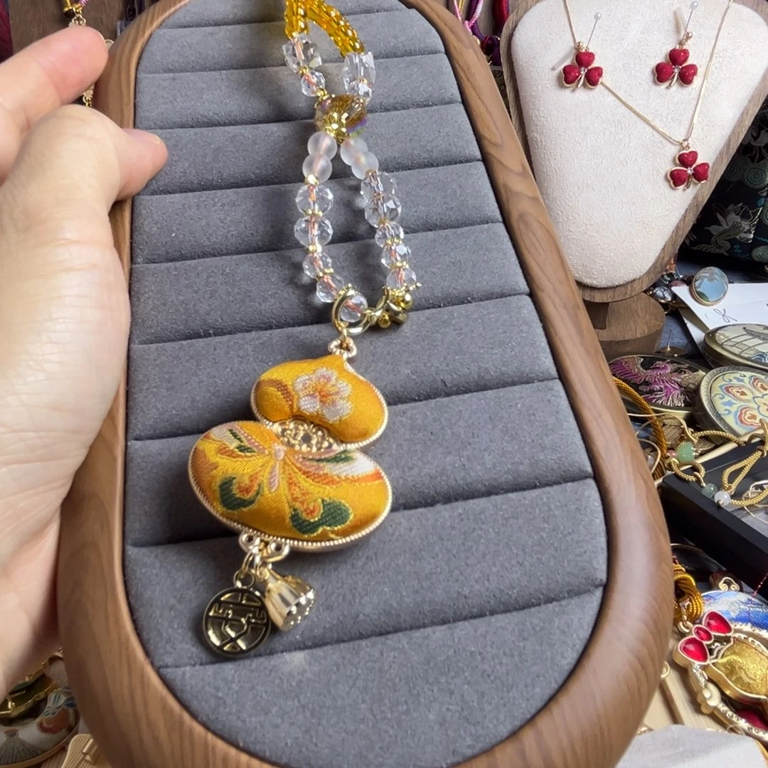 布艺锌合金925银葫芦