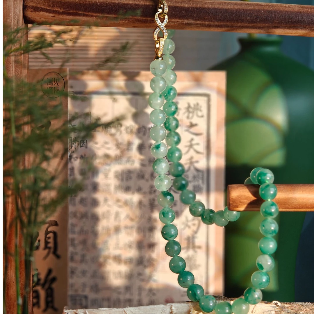 素漪·非洲翠项链 浅绿色 【多样性发货】项链女玉石串子生日礼物