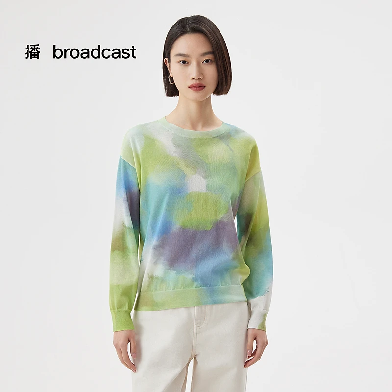 【达人专属现货】播圆领毛针织衫DDQ2SD5237芸芸