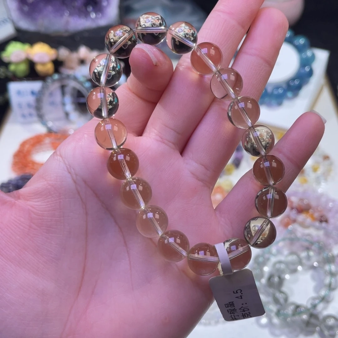 未镶嵌手链水晶巴西柠檬黄水晶10+