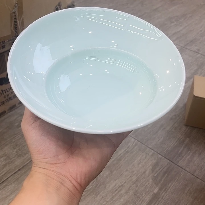 8寸影青斜口碗陶瓷的