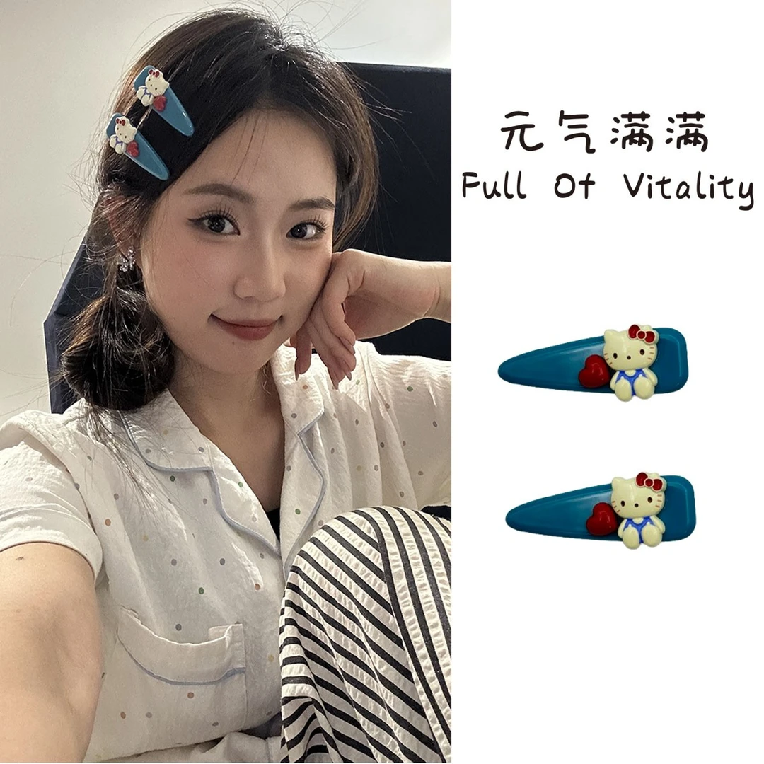 元气满满韩式边夹夹子少女风女可爱甜美发夹百搭鸭嘴夹刘海夹