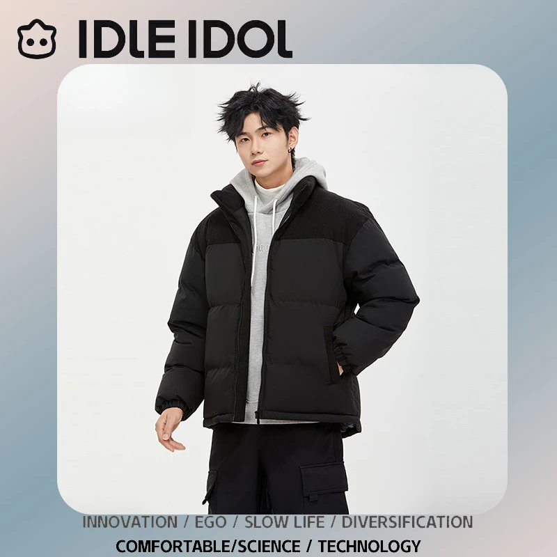 IDLE IDOL立领棉衣冬季百搭情侣装外套防寒保暖棉服时尚情侣休闲