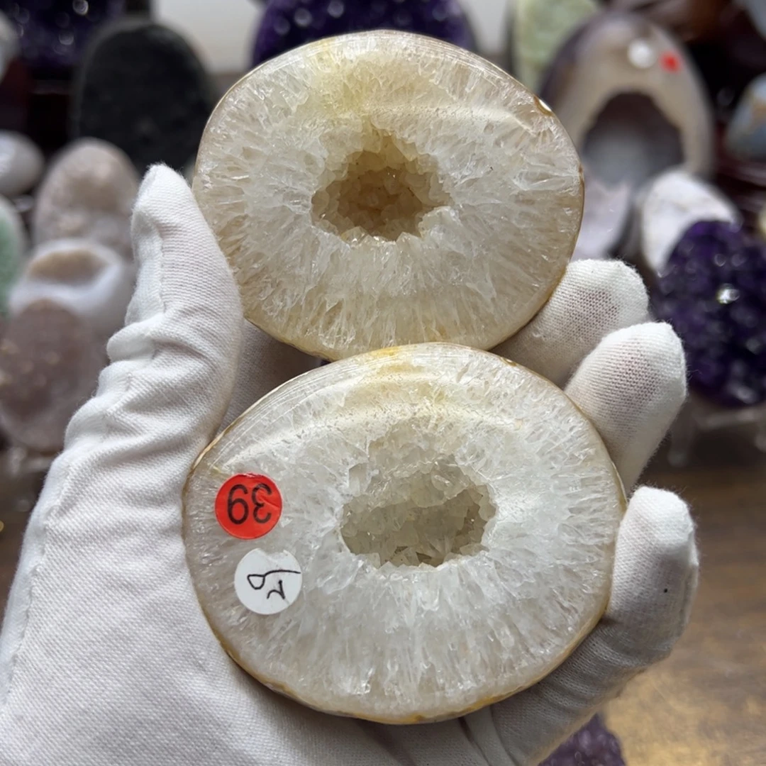 未镶嵌珠宝半成品水晶原皮聚宝盆39