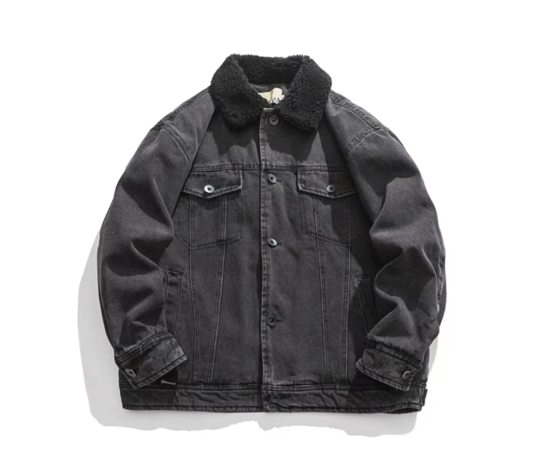 羊羔绒牛仔棉服OOTD