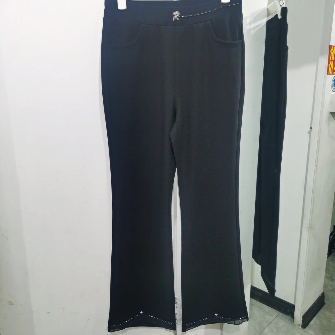 小个子穿的喇叭裤9分裤长度95左右柔软面料柔软有弹力薄料8010