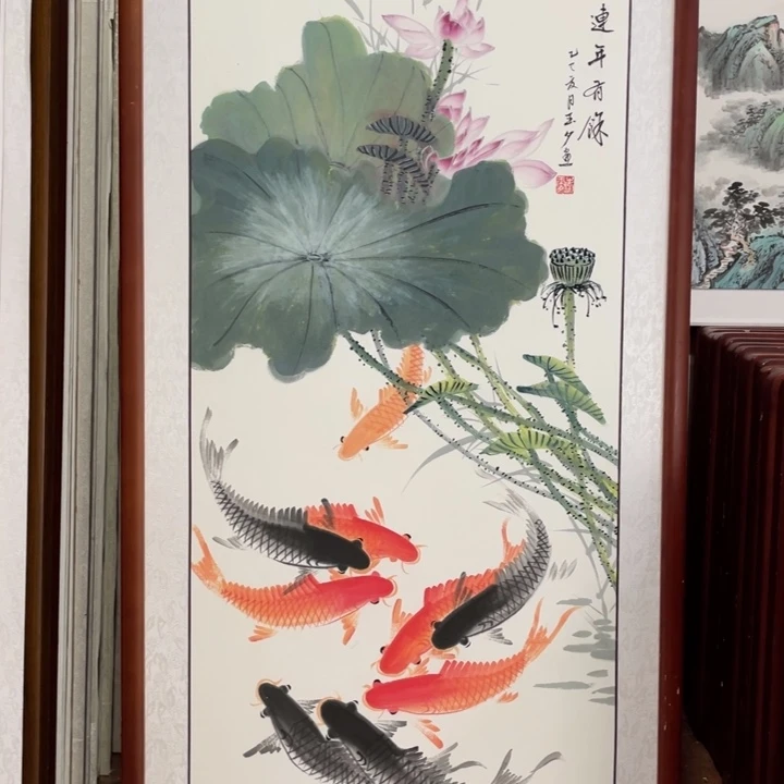 国画带框尺寸63*123厘米