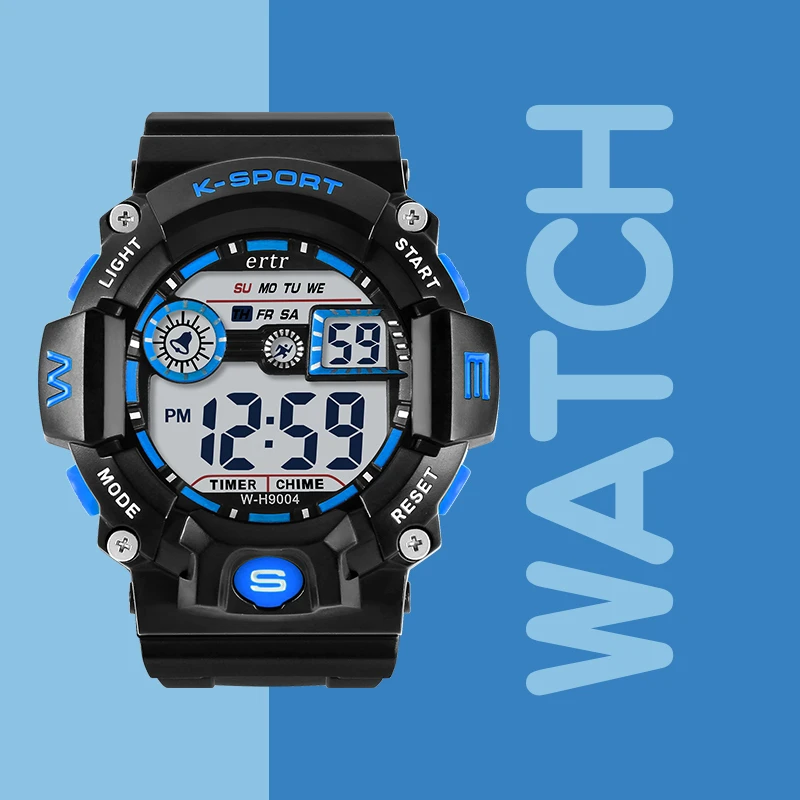 运动手表男款学生高中生初中生潮流儿童男孩多功能夜光防水电子表