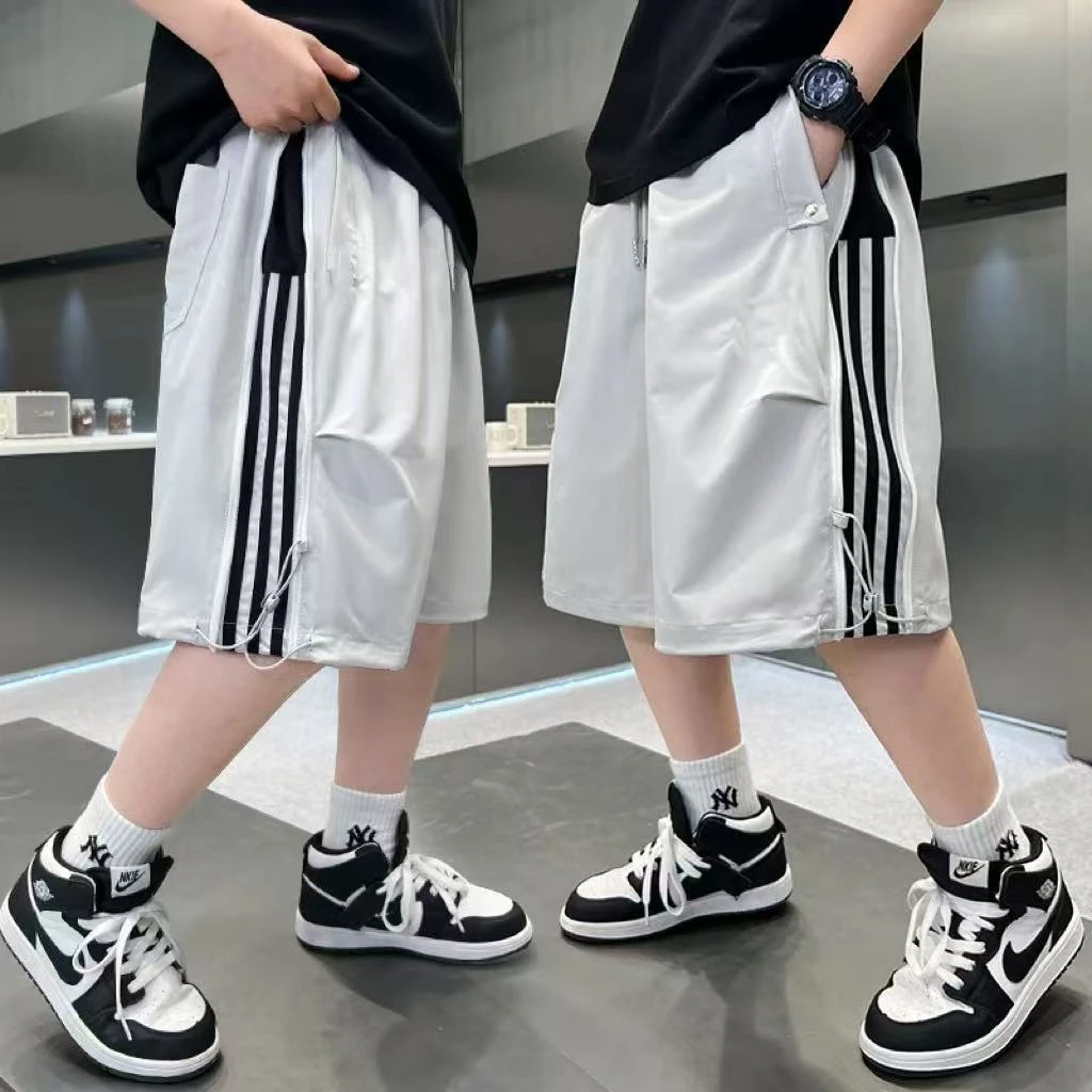 样衣【侧边三杠拉链白裤】7625白色 110 粉色110 130 大红110*2