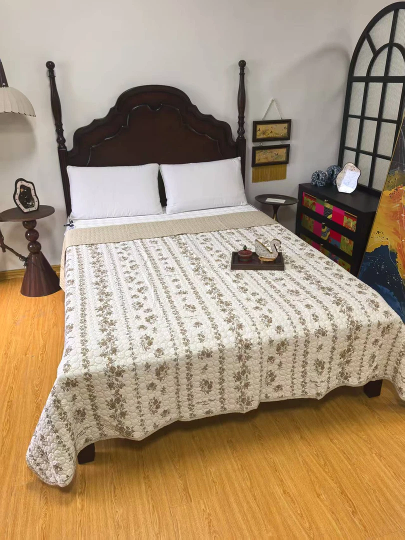 WM自然呼吸有氧水洗棉双人床盖220*240微瑕～L292