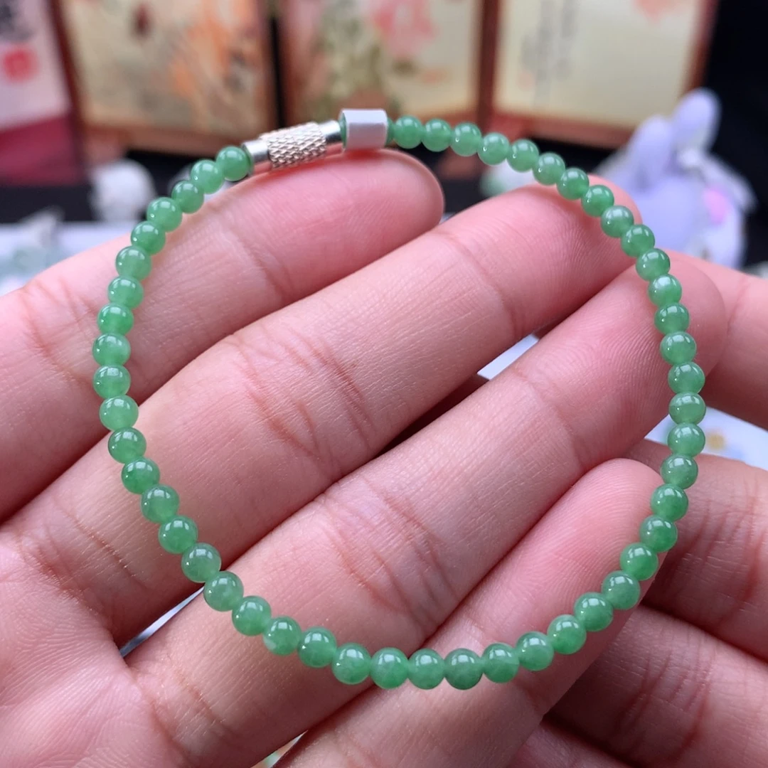 翡翠未镶嵌手链卡3+