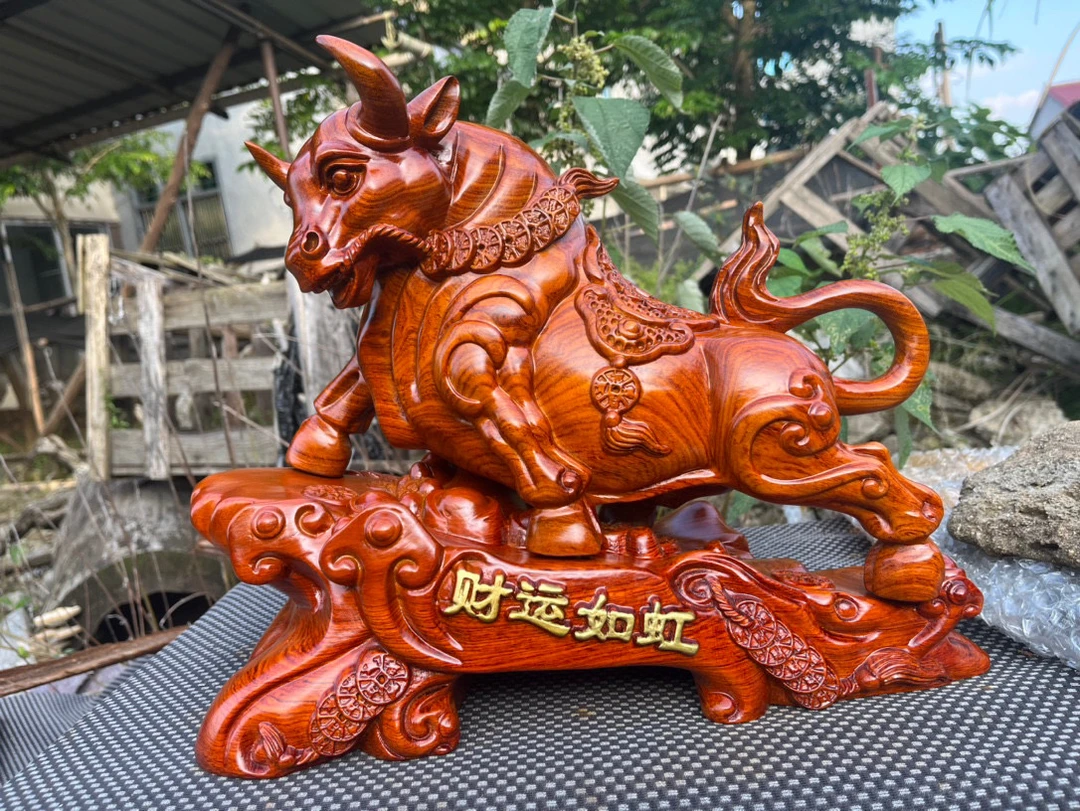 运势如虹生肖牛办公桌面店铺装饰开业送礼佳品