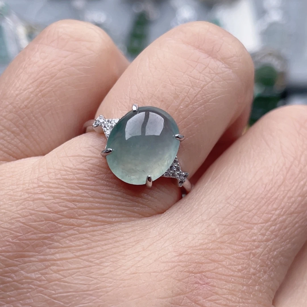 翡翠银S925镶嵌吊坠(不含链)