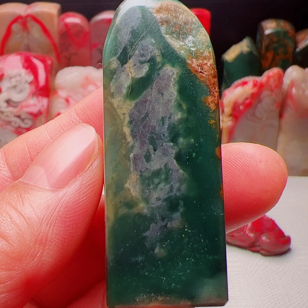 鸡血石昌化绿印章