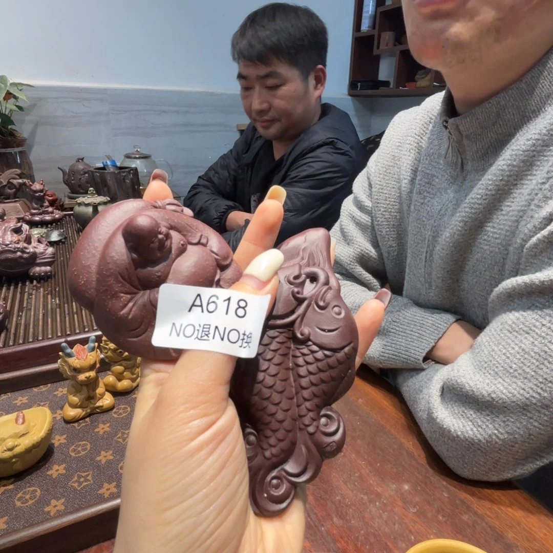 茶宠紫砂宜兴精品紫砂茶宠听清再拍