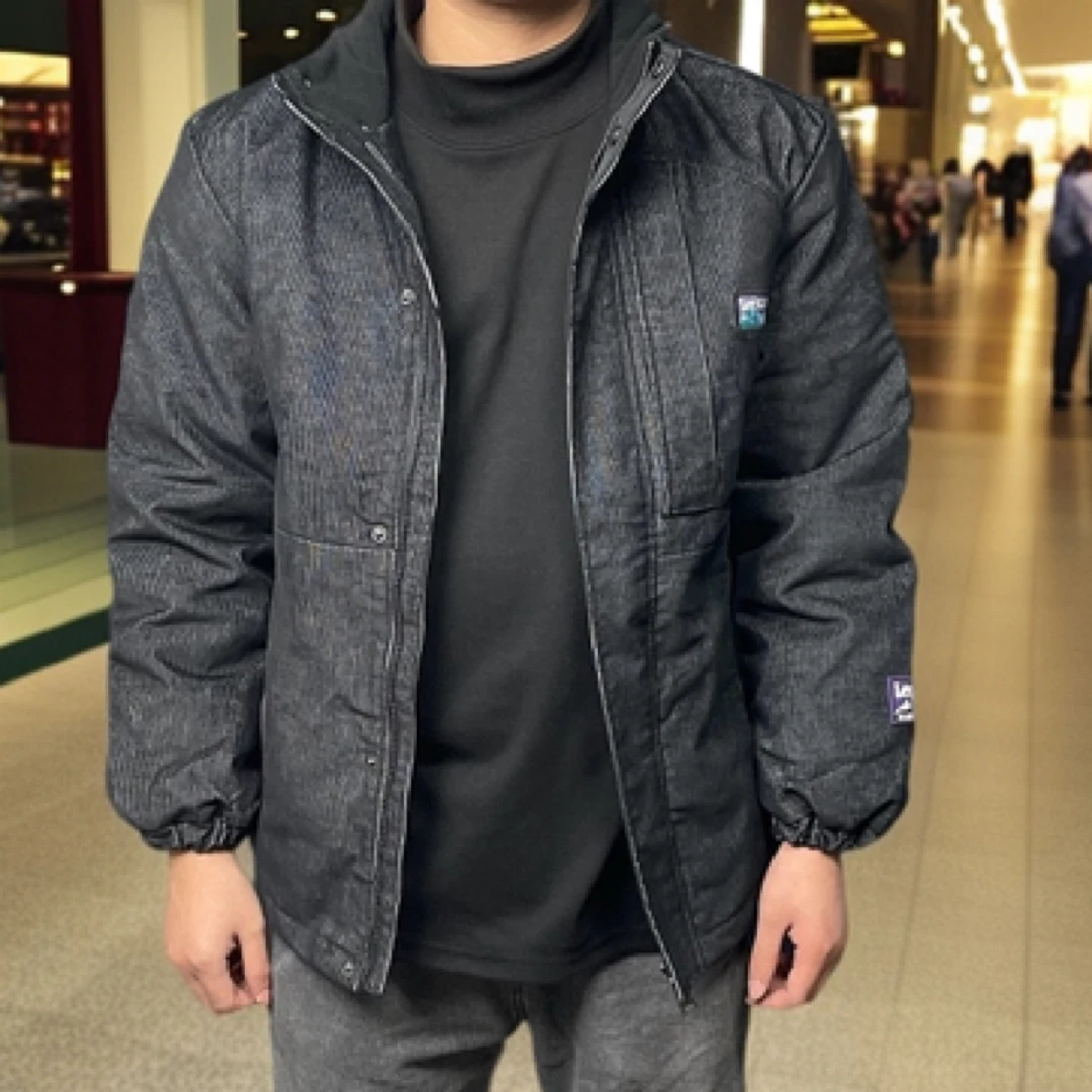 冬款加厚鸭绒羽绒保暖夹克外套