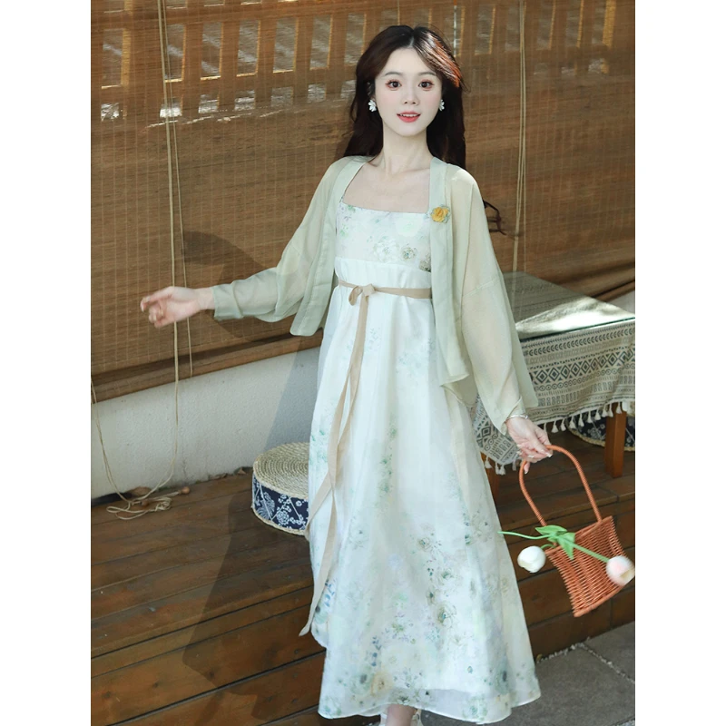 瑶西【青山岁晚】单裙子女款汉元素爆款2025春季汉服国风裙