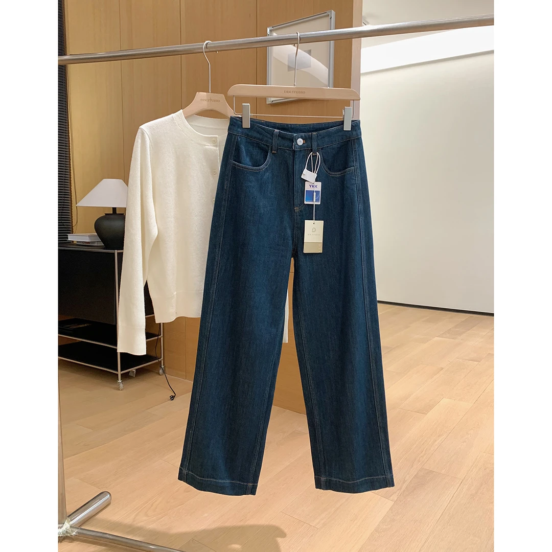 大叮自制 清仓！进口环保活性染色显瘦休闲直筒牛仔裤！K1921