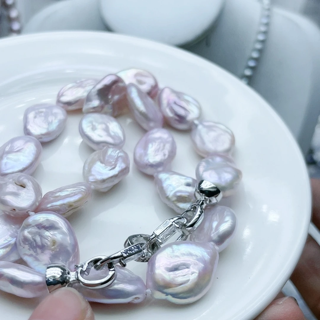 淡水珍珠颈饰钛钢