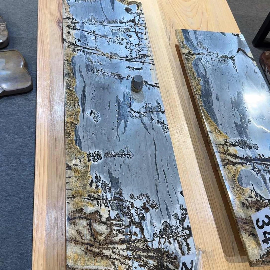 佳**柜国画石茶盘 湿泡