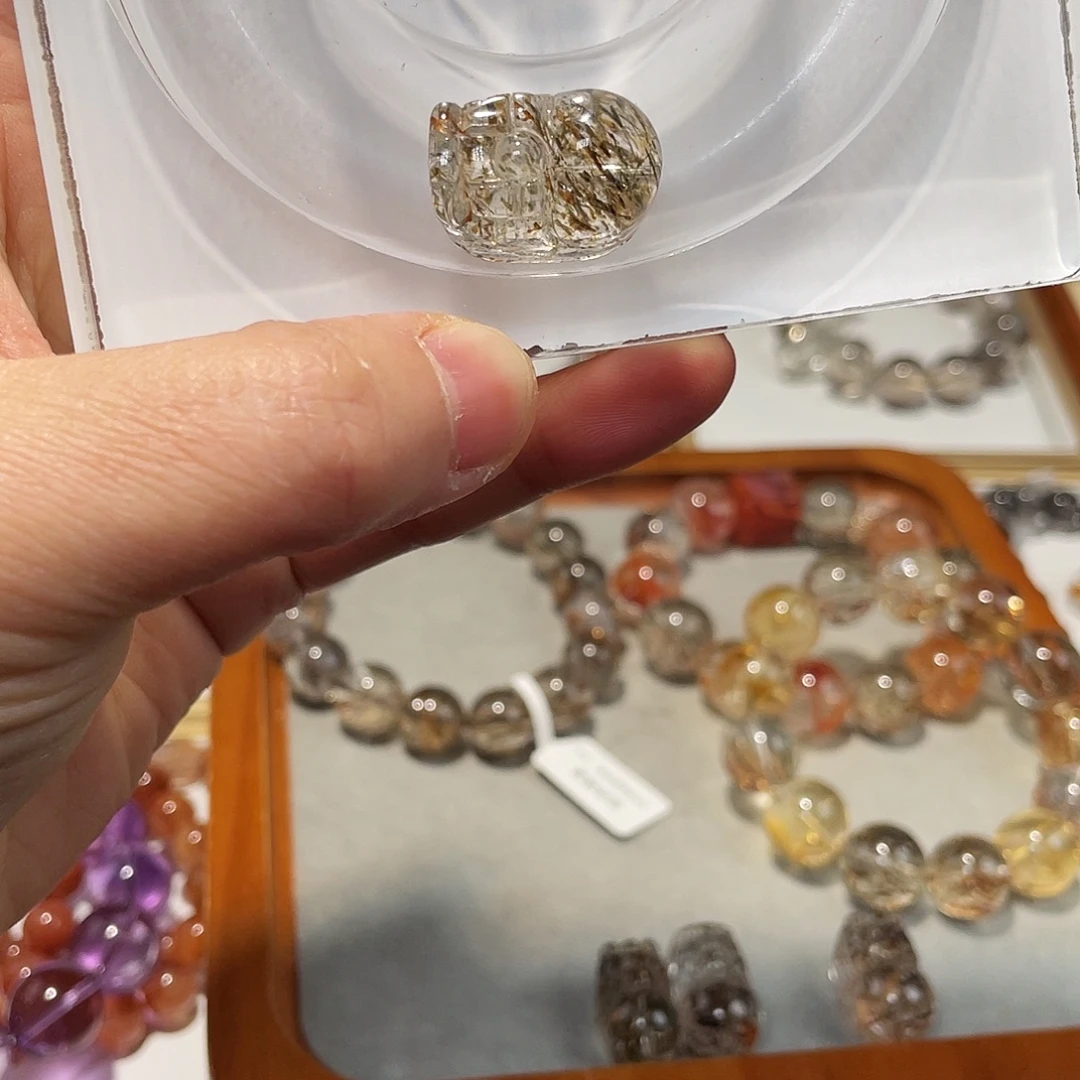 蜡***新未镶嵌水晶手链貔貅大