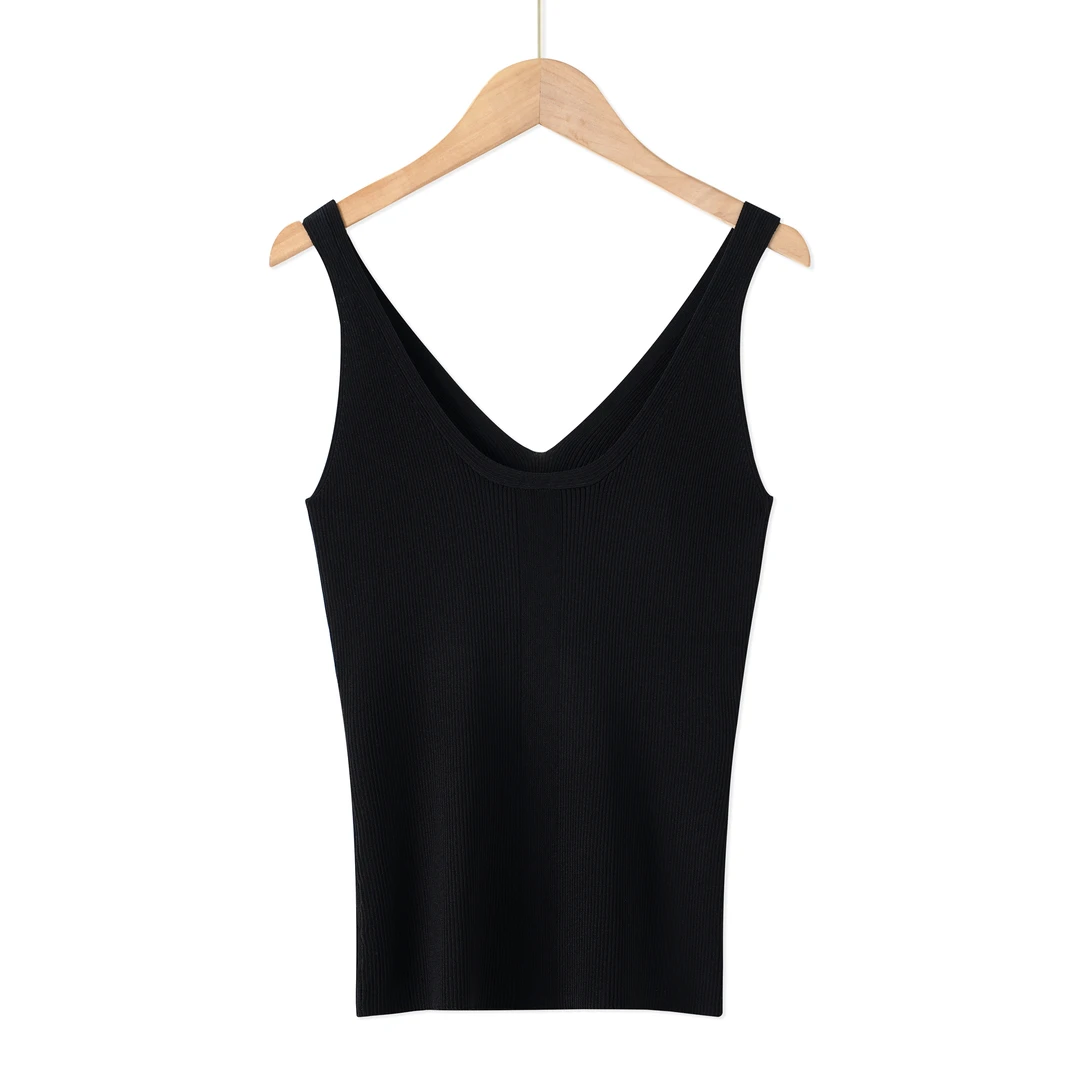 MINGGANG/名港夏季极简百搭通勤纯色吊带背心 MG7033