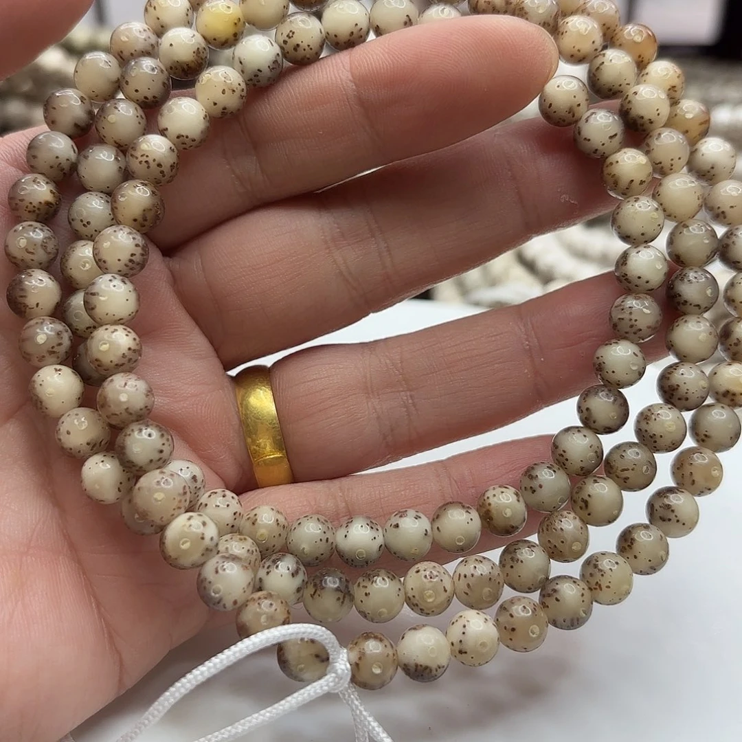 手串星月菩提7龙蛋水晶果冻大留白