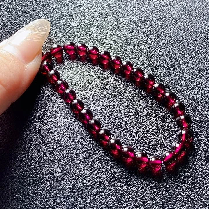 手链未镶嵌石榴石落*6:0 单圈紫牙乌