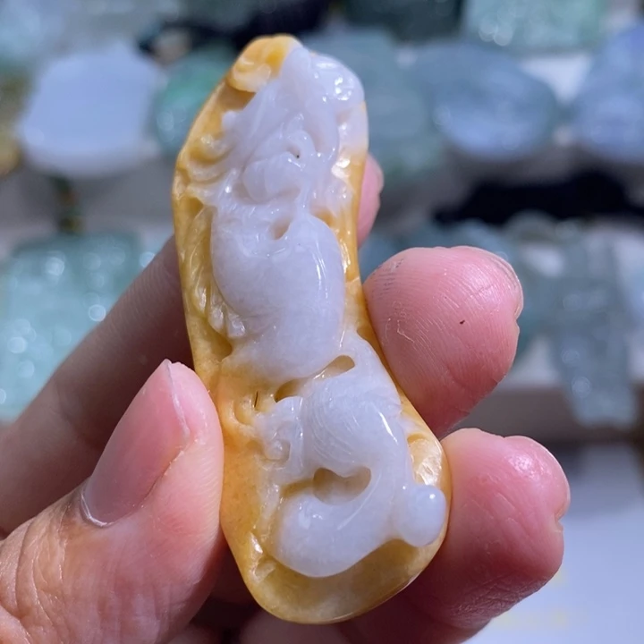 【闪购商品】颈饰未镶嵌翡翠龙牌
