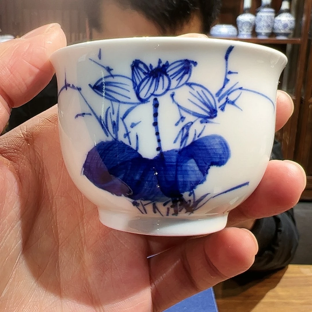 陶瓷材料瓷器主人杯一对